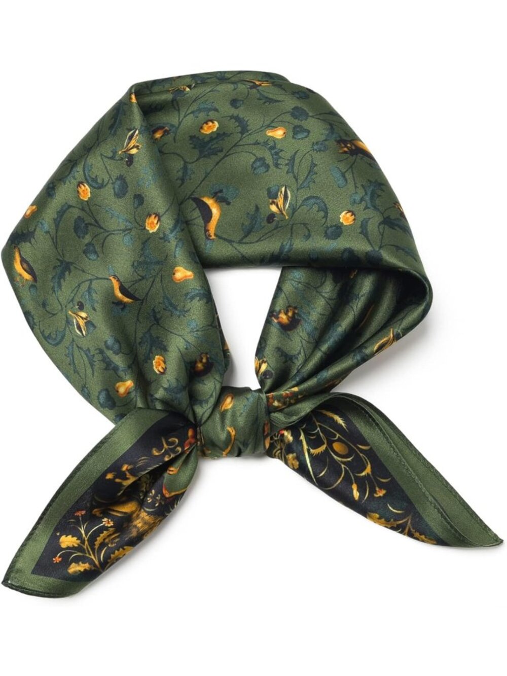 Luxurious 100% Mulberry Silk Scarf - 25.6" Square Neckerchief & Head Wrap Gift